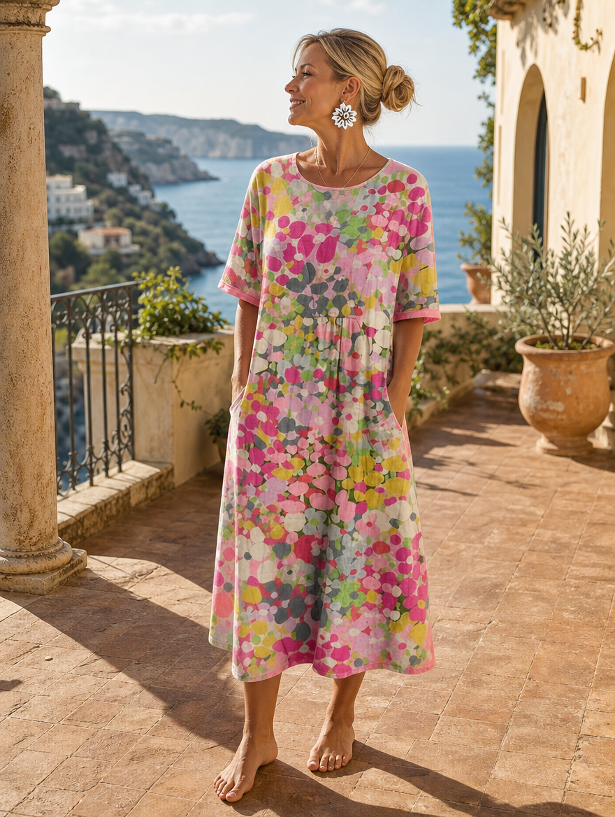 Elena™ - Elegant Floral Summer Midi Dress