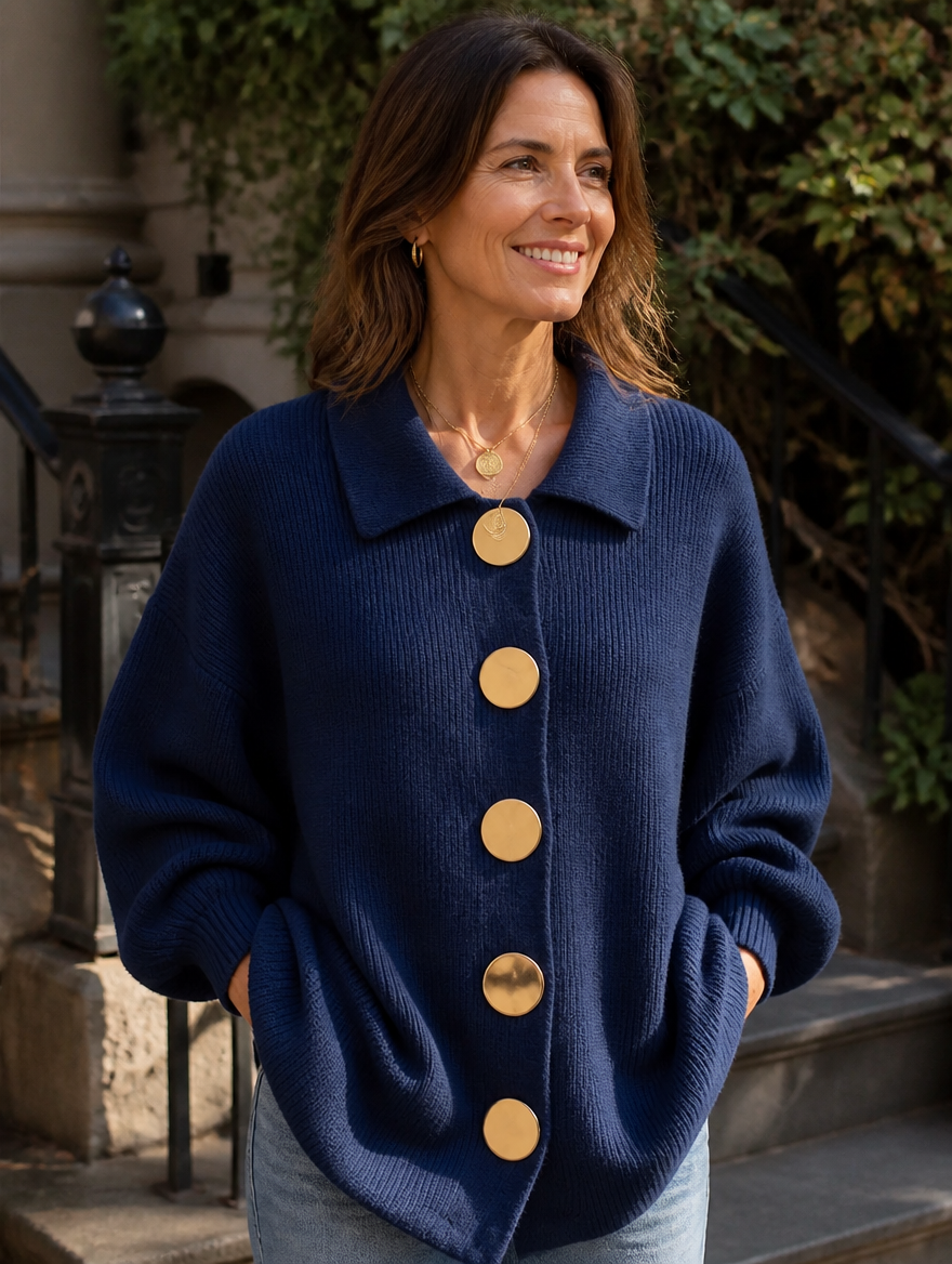 Isadora | Oversized Collared Cardigan for Women