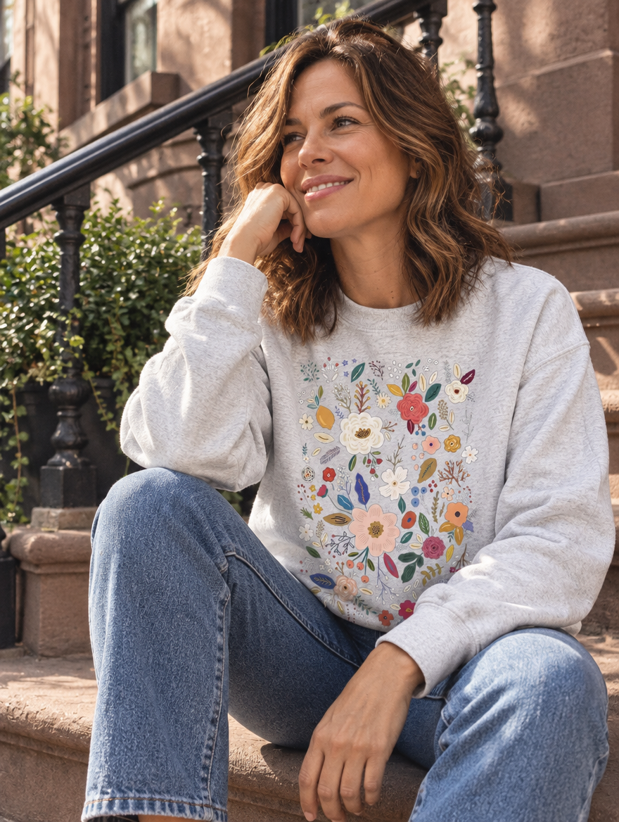 Georgia | Wildflower-Print Sweatshirt