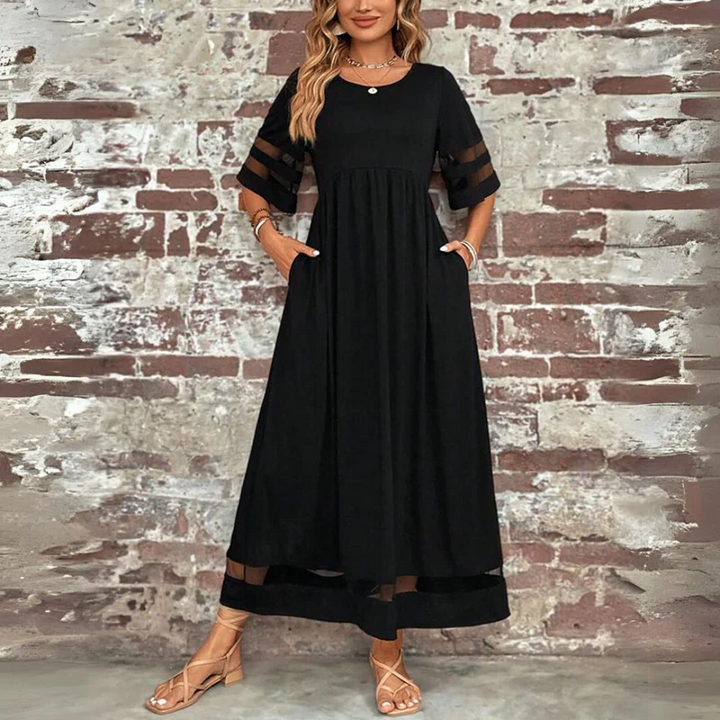 Cerelia | Tummy-Flattering Comfort Midi Dress for Women
