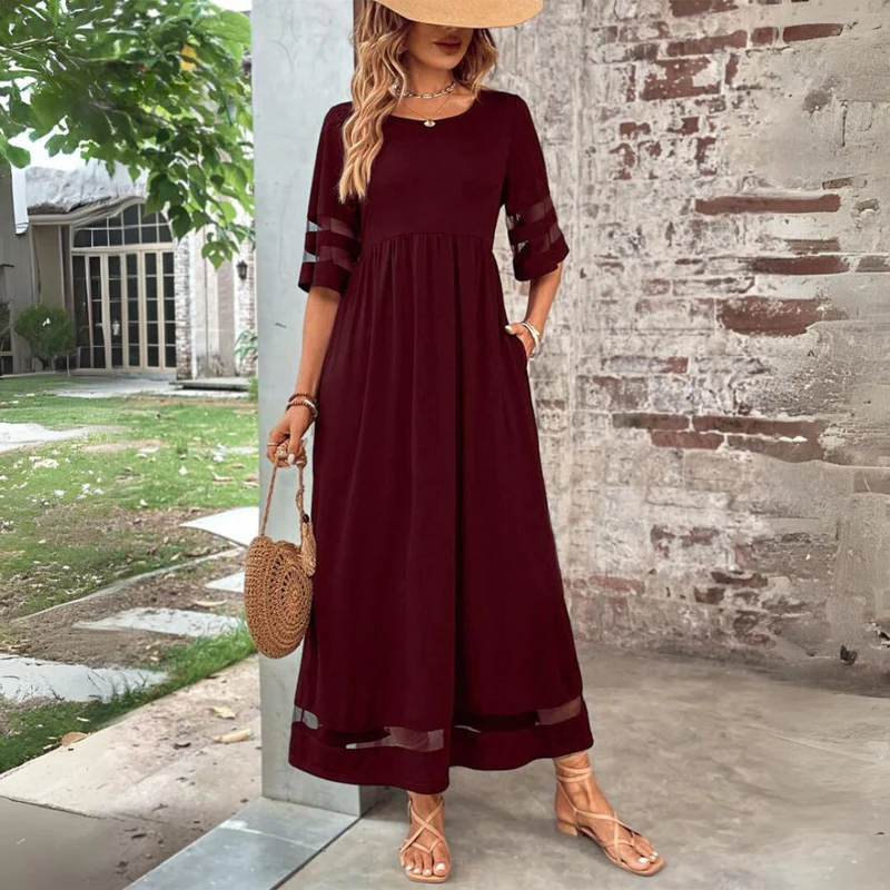Cerelia | Tummy-Flattering Comfort Midi Dress for Women