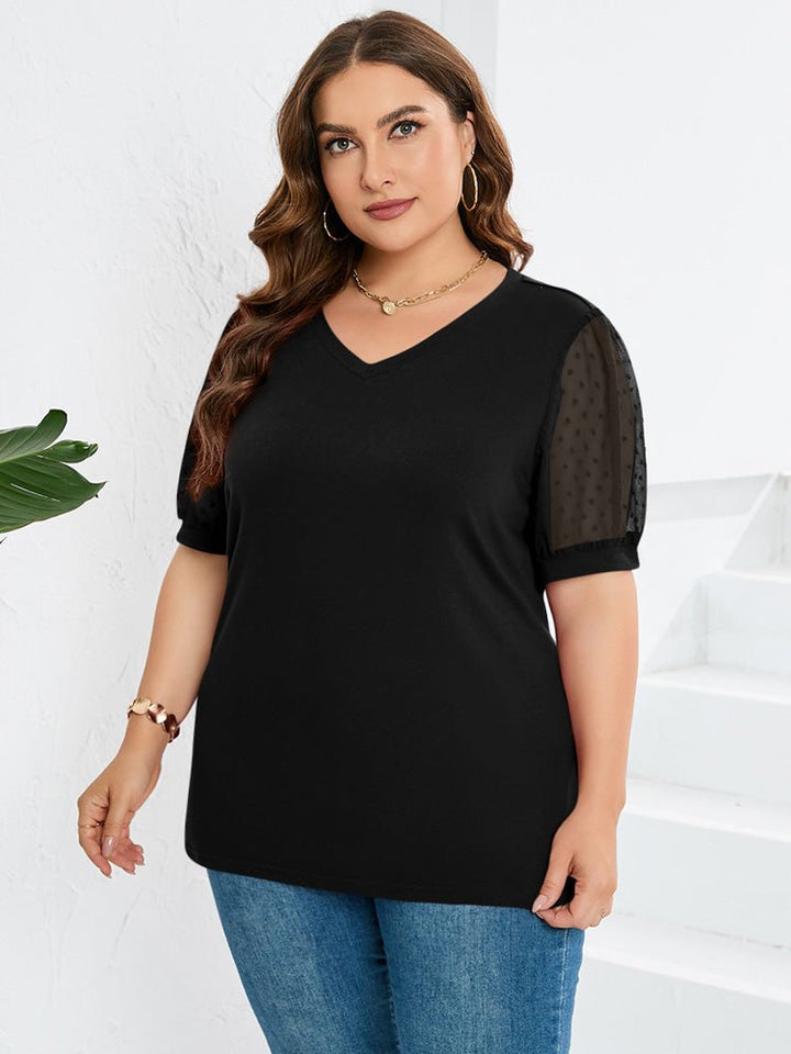Jessica | Puff-Sleeve V-Neck Top for Women | Smart Casual