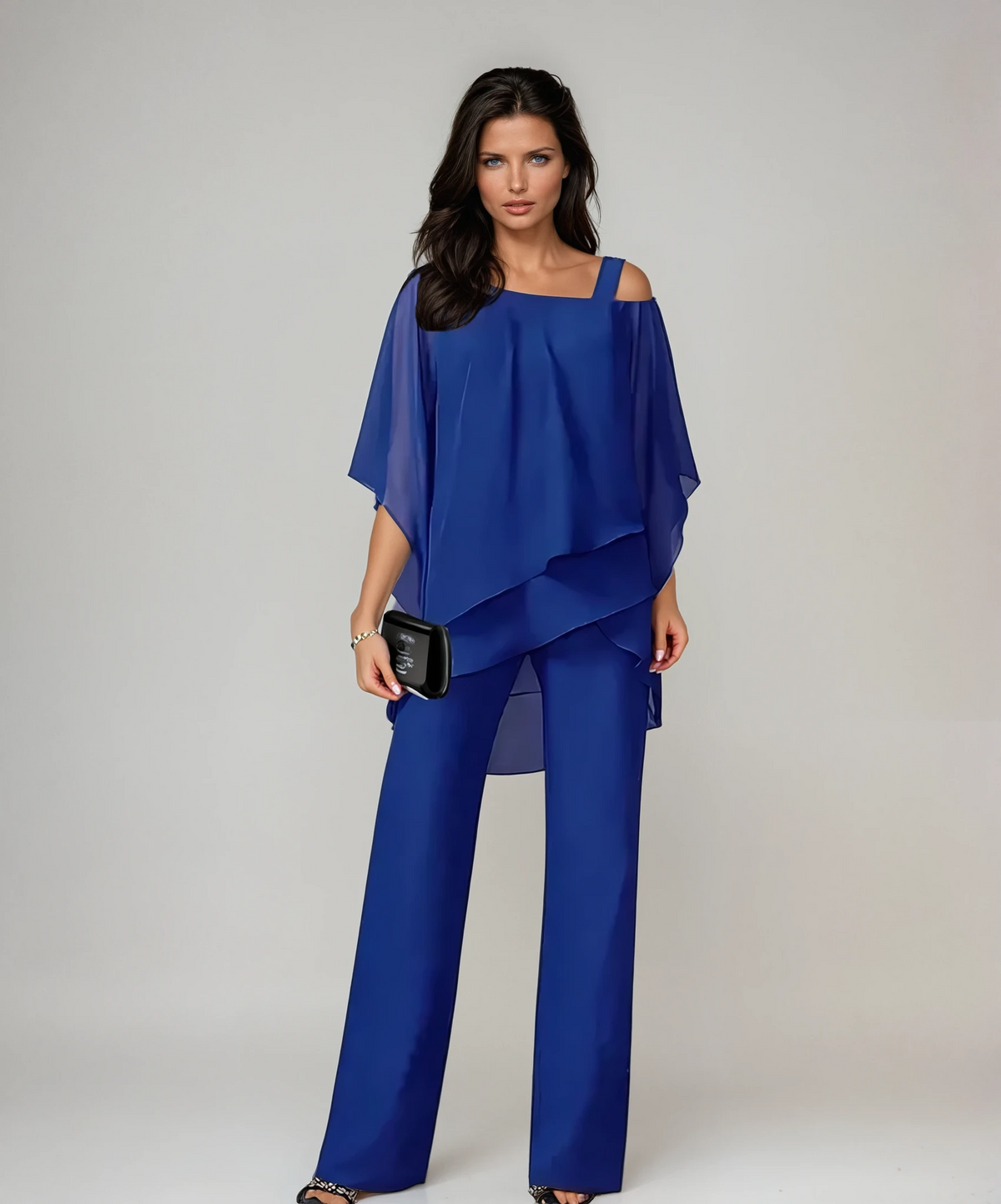 Cenna | Layered Top and Wide-Leg Pants Two-Piece Set for Women