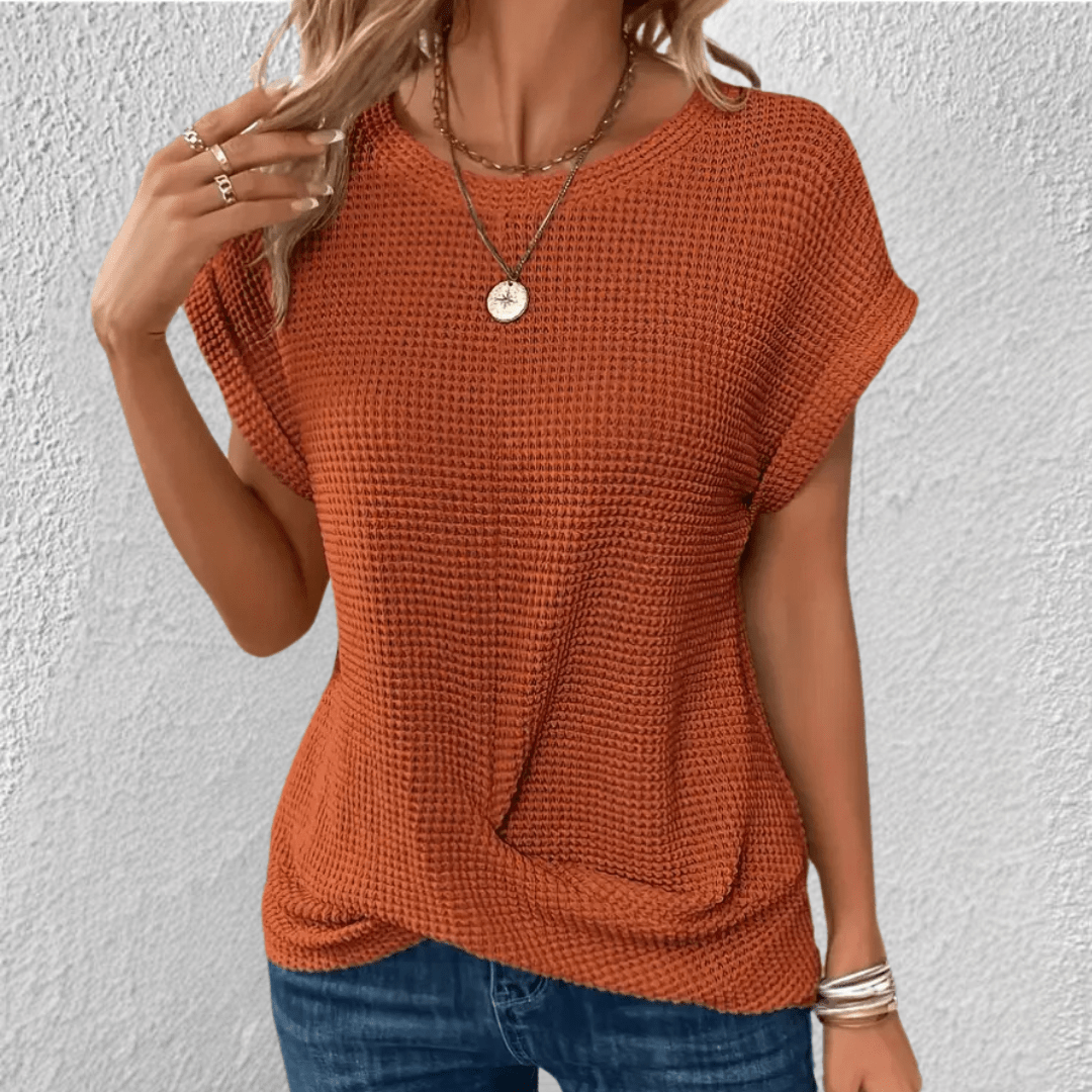 Luna | Tummy Tucking Waffle-knit top