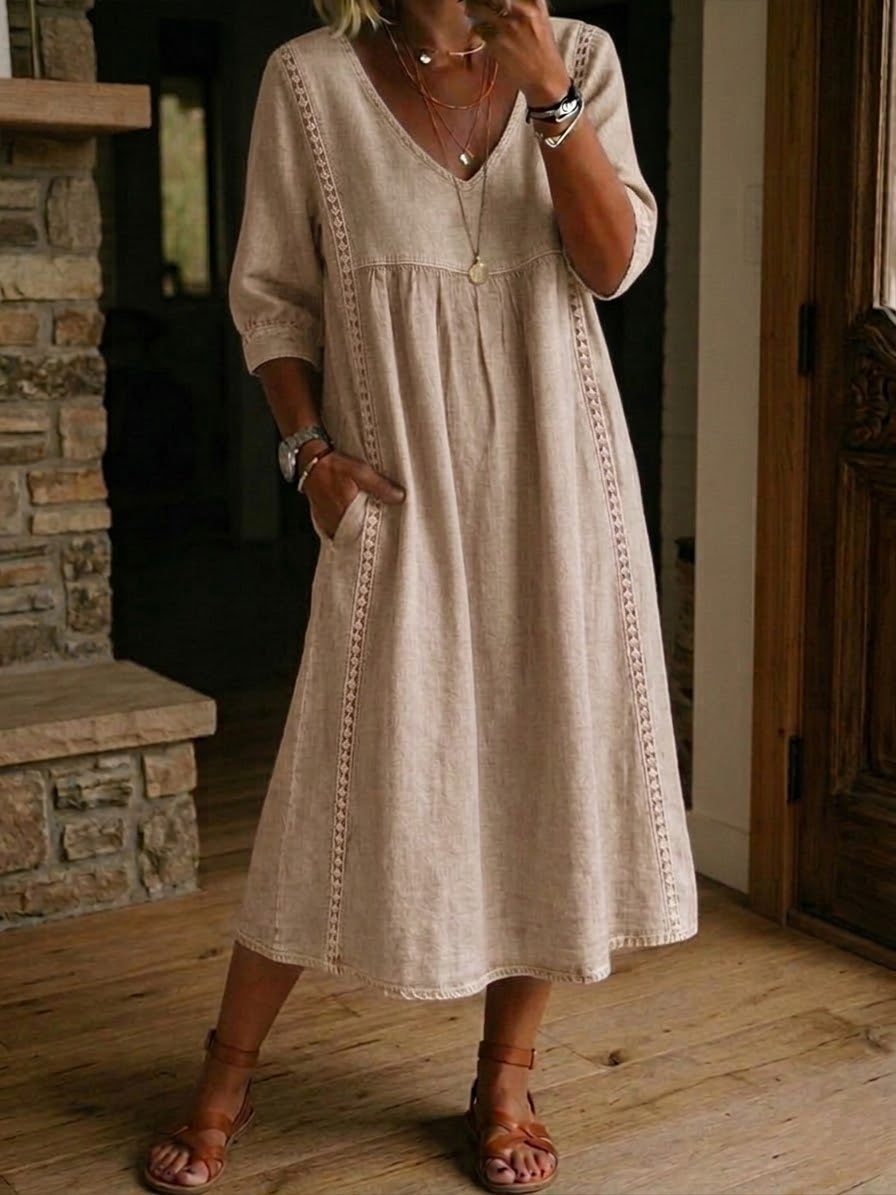 Helena | Casual Loose Patchwork Lace Dress for Women