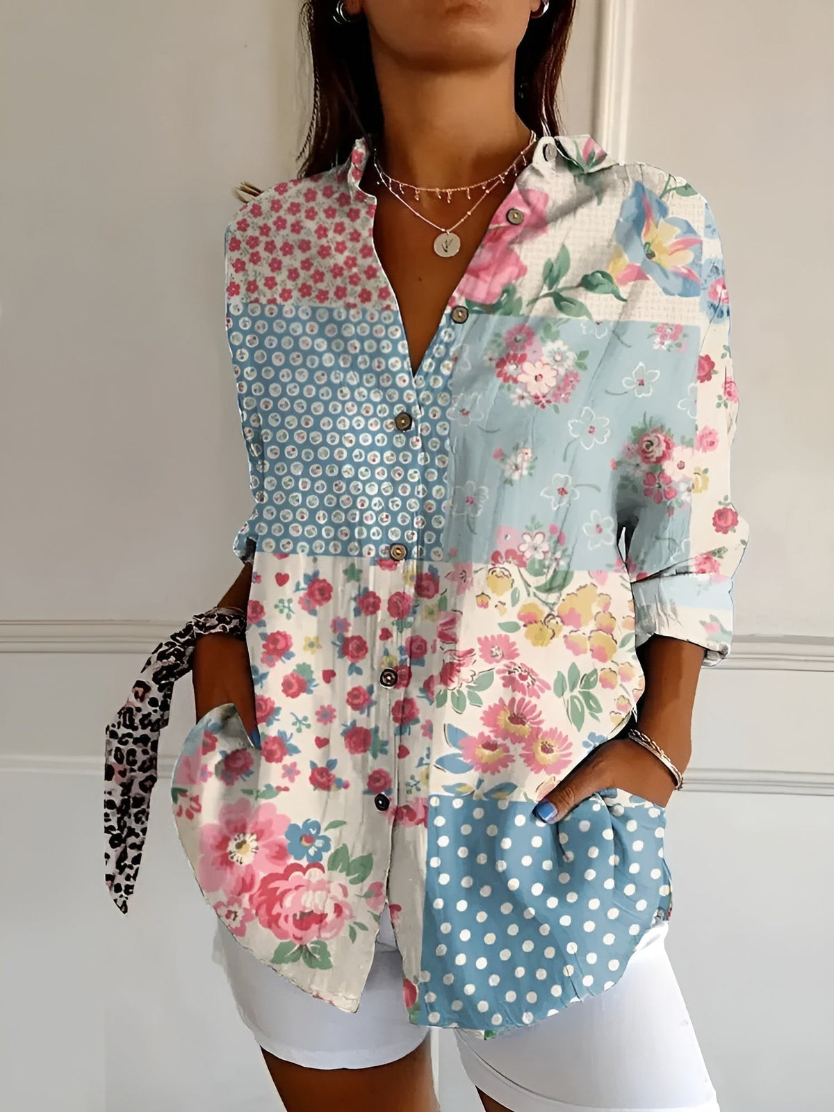 Effortless Elegance | Relaxed Button-Up Shirt for Women | Casual