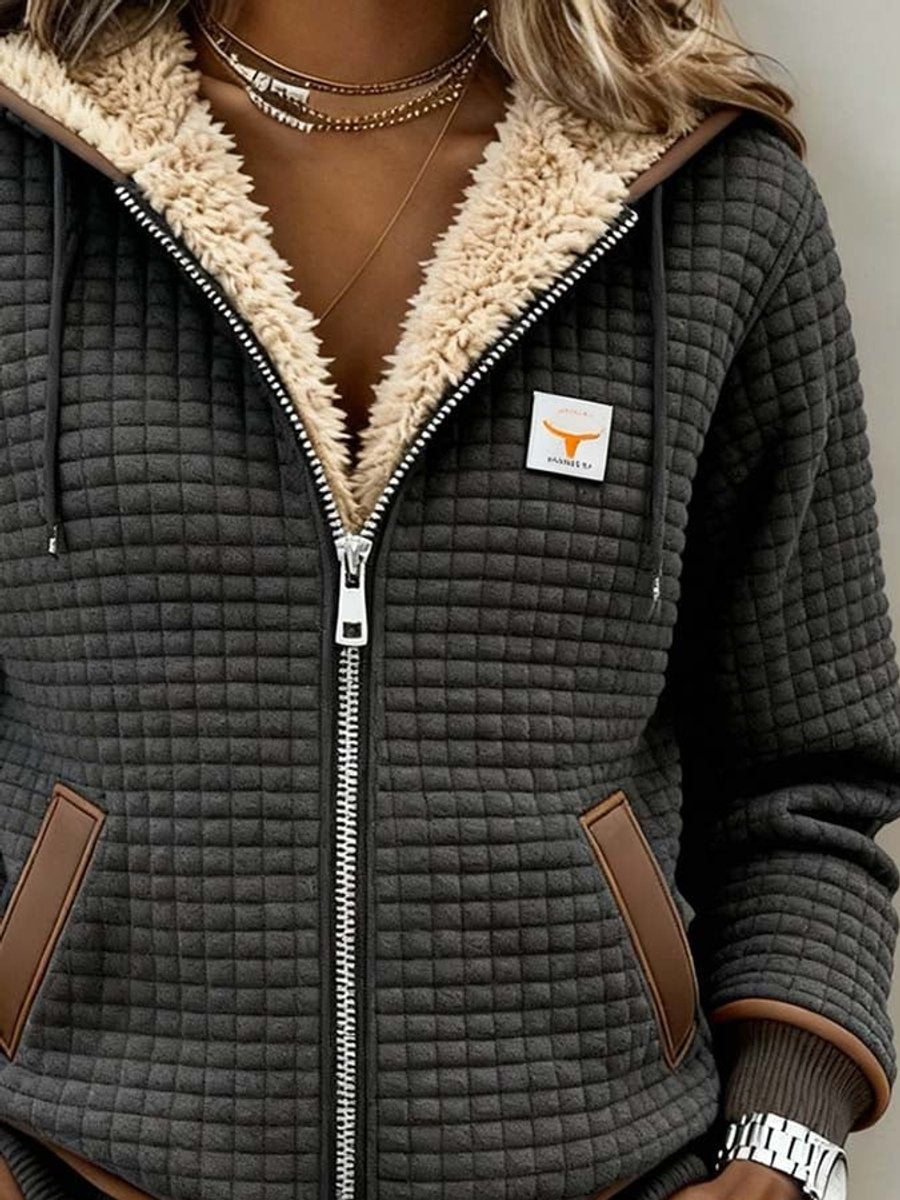 Penelope | Sherpa-Lined Quilted Hooded Jacket for Women